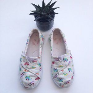 Toms Alpargatas Rainbow Print Slip on Shoes size 10